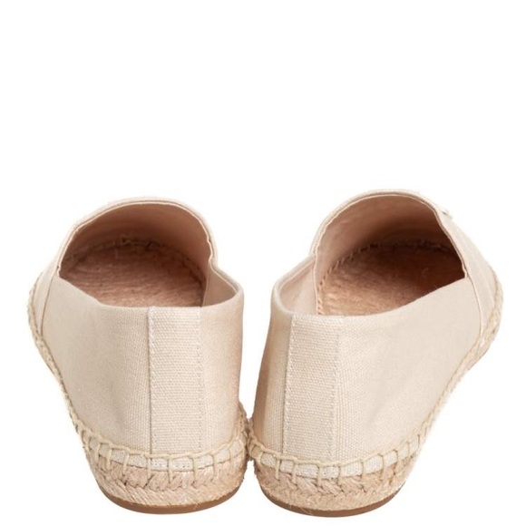Tory Burch Cream Canvas Weston Flat Espadrilles‎ women’s shoes size 7.5 - Picture 3 of 15